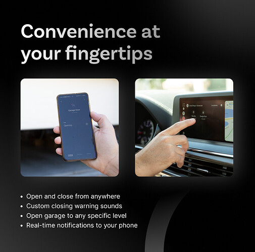 Open your garage to any level from your phone